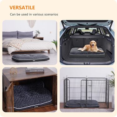 Ортопедичне ліжко для собак HMTOPE, двоярусна лежанка, миється, знімний кошик, 105 см, для середніх собак, темно-сірий, розмір L 105 x 69 x 12 см