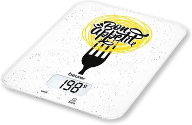 Кухонні ваги Beurer KS 19 з функцією тарування, сенсорне керування, 5 кг, Bon Appétit