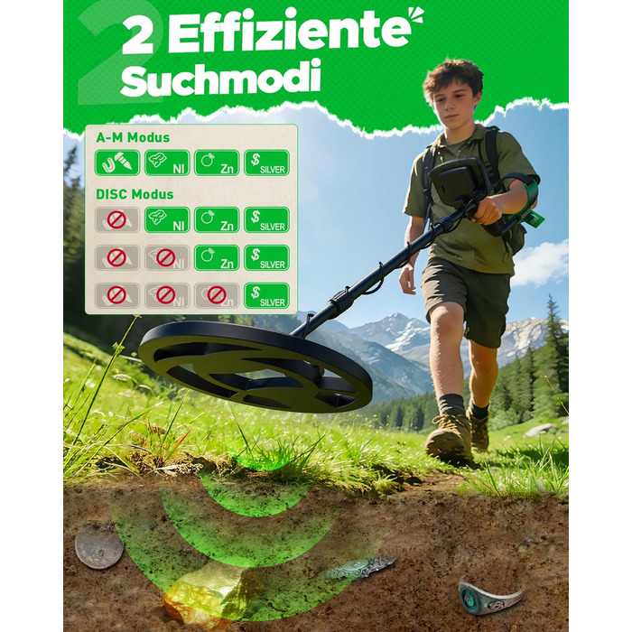 Металошукач для дорослих та дітей: професійний, водонепроникний, з котушкою 10” та лопатою. Ідеальний для пошуку золота на пляжі.