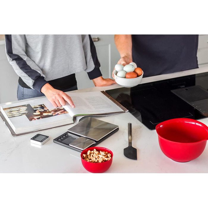 Кухонні ваги KitchenAid Digital з двома платформами, 5000г - 500г, чорний колір, з таймером