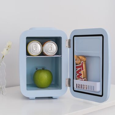 Міні холодильник Flamingueo Mini - 4L, 12V/220V, блакитний. Для догляду за шкірою, охолодження та нагрівання