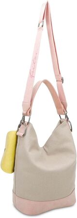 Сумка жіноча Fritzi Izzy Olga Canvas Hobo (бавовняний мікс) через плече, міська/пляжна, веганська, знімний чохол для окулярів, 37x27x17 см, чорний, рожевий, помаранчевий, зелений, блакитний, рожевий, фіолетовий, м'ятний, бежевий
