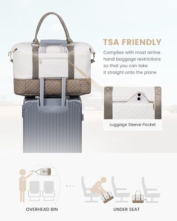 Спортивна сумка LOVEVOOK для жінок, велика ручна поклажа, 2 шт. (Бежевий, Хакі)