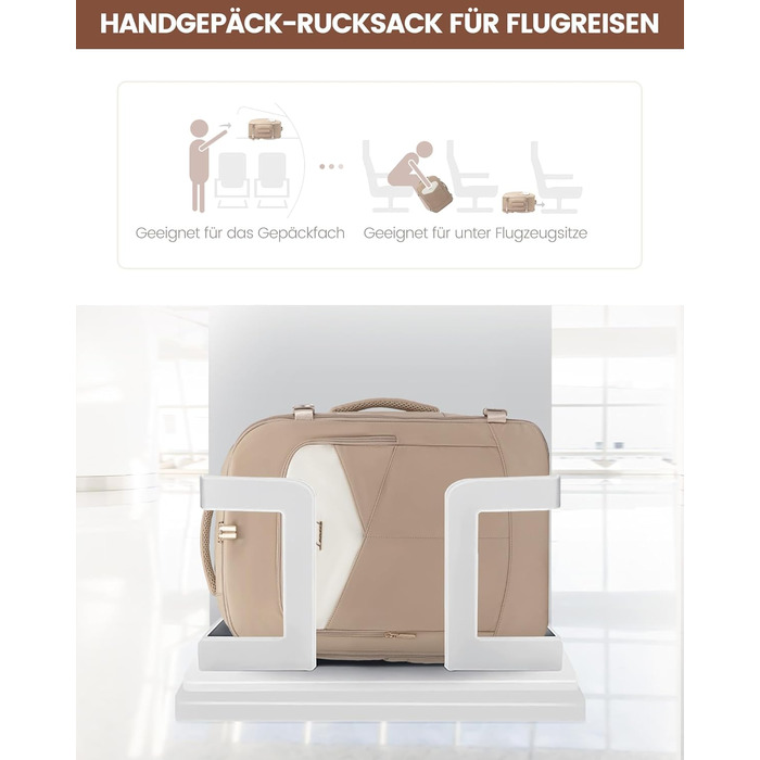 Рюкзак для ручної поклажі OVEVOOK: 40л, водонепроникний, з відділенням для ноутбука 17