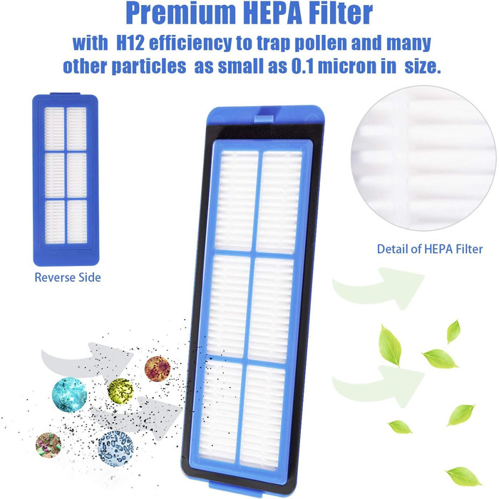 Набір аксесуарів для роботів-пилососів Eufy RoboVac 11S Max, 15C Max, 30C Max, G30 Edge, G10 Hybrid: щітка, бокові щітки, фільтри (1+4+8 шт.)