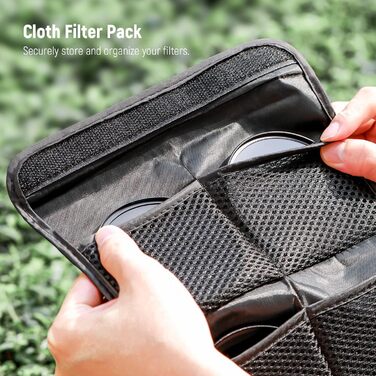 Набір фільтрів NEEWER 58mm: UV, CPL, FLD, ND2, ND4, ND8, бленда, кришка об'єктива. Сумісний з Canon, Nikon, Sony, Panasonic DSLR камерами