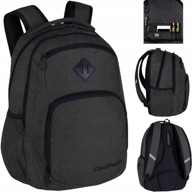 Шкільний багатокомпартментний рюкзак CoolPack, чорний, 30 л