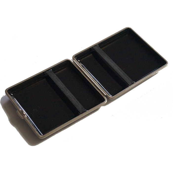 GERMANUS Cigarette Case, Made in Germany, Black Leather, 85 mm II