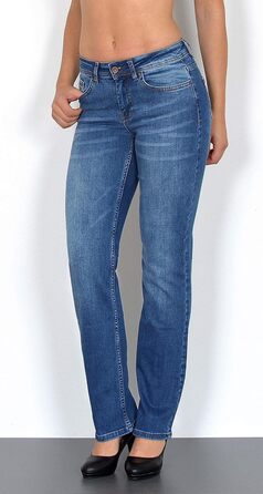 Джинси жіночі ESRA Straight Jeans - висока талія, прямі, еластичні, великі розміри (G6 34 J150)