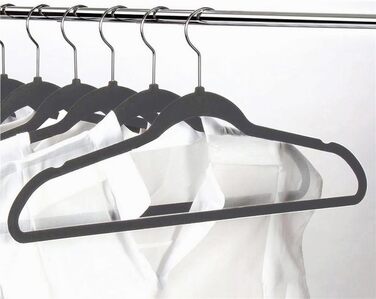 Yaheetech 100-Piece Clothes Hangers Velvet Suit Hangers with Non-Slip Surface, Closet Hangers, Anti-Slip, Space-Saving, 360° Swivel Hook, 0.5cm Thick, Gray