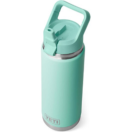 YETI Rambler C Drink Straw Bottle, vacuum-insulated stainless steel bottle with straw lid, 26 oz (769 ml) (Seafoam)