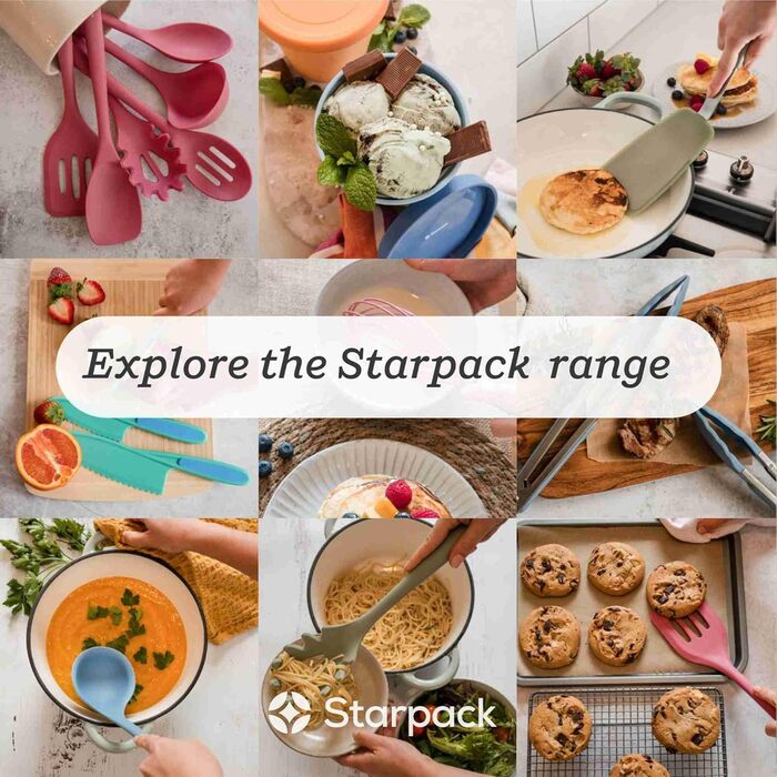 Кухонні силіконові щипці Starpack для приготування та гриля, 22,9 см, антипригарні, жаростійкі до 315°C, з нержавіючої сталі, синьо-зелені