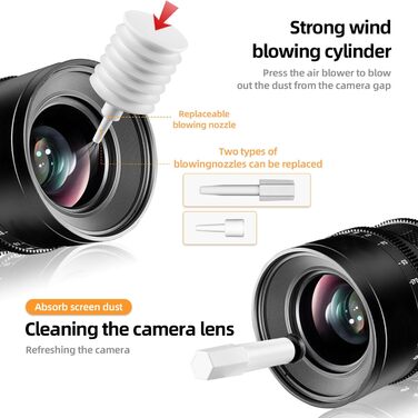 Набір для чищення клавіатури та телефону, багатофункціональний набір для ПК, ноутбука, AirPods, iPhone. Набір для чищення клавіатури з інструментом для виймання клавіш та очищувачем екрану (20 в 1)