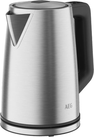 Електрочайник AEG K5-1-6ST Deli 5, 2400 Вт, 1,7 л, 5 температур, нержавіюча сталь, авто відключення, захист від протікання, відкривання однією рукою