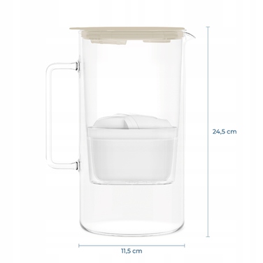 Скляний фільтр-кувшин Wessper D4 BOROSILICATE MINI FF BG з фільтром