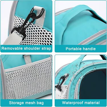 Транспортна сумка для кота та собаки, переноска для тварин з плечовим ременем, 30x27x21 см