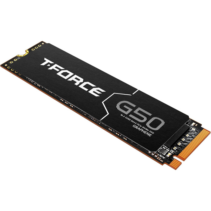 TEAMGROUP T-Force G50 2TB NVMe SSD PCIe Gen4x4 з 3D TLC NAND, SLC-кешуванням та графеним охолодженням для геймінгу (5000/4500 MB/s)