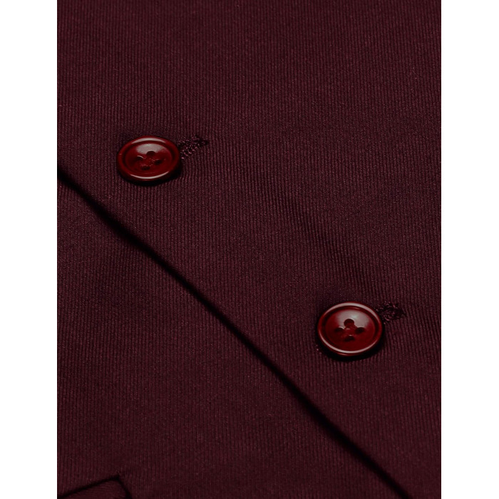 COOFANDY Жилет чоловічий під костюм, V-подібний виріз, формальний, для весілля, класичний, приталений, елегантний, для бізнесу, для вечірки (M, Бордовий)