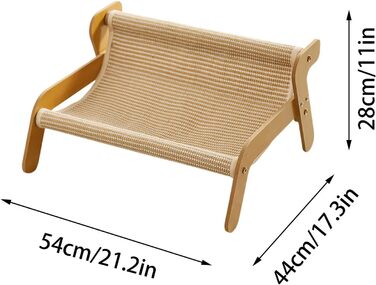 Крісла-лежанки для котів з сизалевим покриттям, гамаки, лежанки, крісла-гойдалки для котів (Хакі)