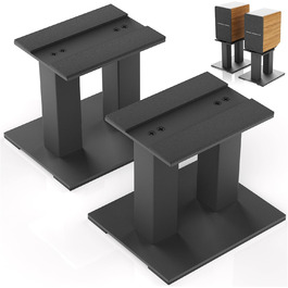 Підставка для аудіо колонки, 25 см, метал, чорна, пара (16.5 x 20 x 15 см)