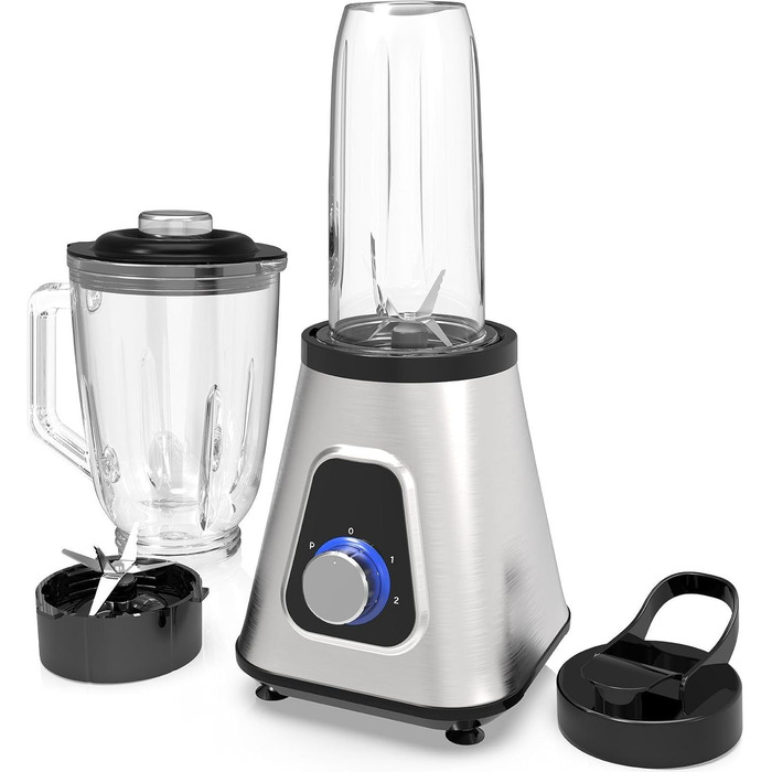 iceagle Stand Mixer Smoothie Maker - Electric Blender 1300W | 2-in-1 Mixer, 1.5L Jug & 600ml Cup, Ice-Crush Function, 2 Speed Settings, Pulse Function, 22000RPM for Smooth Blending