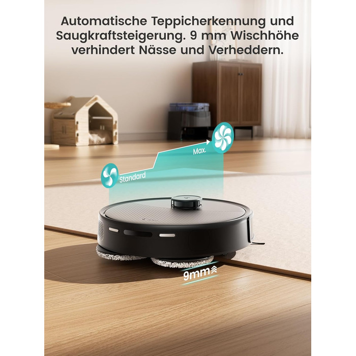 Робот-пилосос LEFANT M210P: потужність 2200Pa, Wi-Fi, Bluetooth, керування через додаток, 6 режимів, автоматична зарядка, для твердих підлог та шерсті тварин