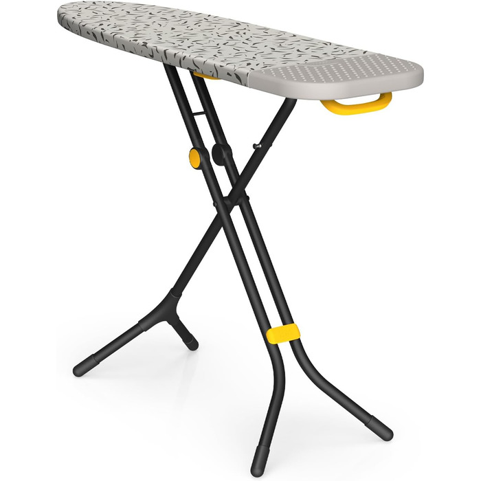 Гладильна дошка Joseph Joseph Glide 135 x 45 см з регулюванням висоти та стійкою до нагрівання платформою для прасування, зручне зберігання, 4-шаровий бавовняний чохол (Plus, Ecru, 130 см)