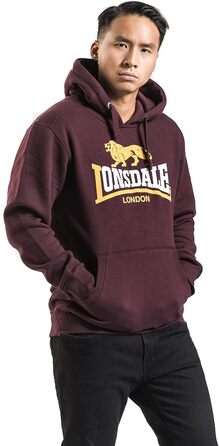 Світшот Lonsdale London Thurning для чоловіків Бордовий, Базовий, Casual, Streetwear