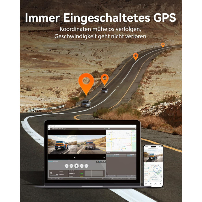 WOLFBOX Дзеркало заднього виду з камерою 12