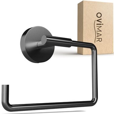 Тримач для туалетного паперу ovimar Tromoy з нержавіючої сталі, Gunmetal (монтаж на гвинти/самоклеючий)