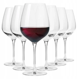 Келихи для червоного вина Krosno Pinot Noir, прозорі, 810 мл, 6 шт.