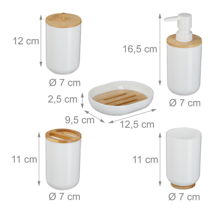Relaxdays 7-Piece Bathroom Set