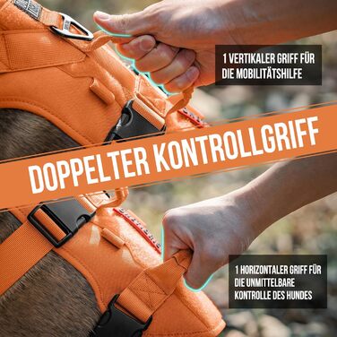 Шлейка для собак OneTigris T-Bone тактична, посилена, з 2 ручками, вибухозахисна, регульована, для полювання, прогулянок, тренувань (M, L:27-41кг)