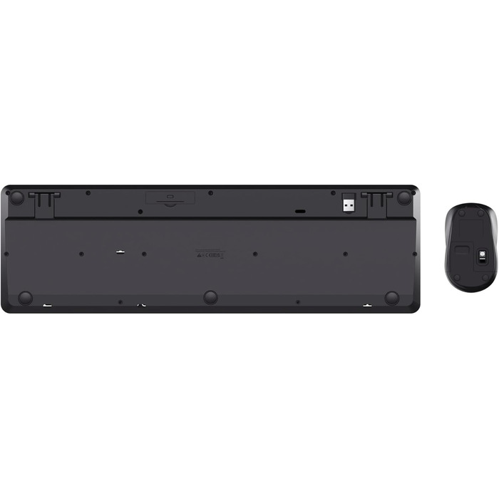 Бездротовий комплект клавіатури та миші Trust Ymo II з QWERTY (німецький), плоскі клавіші, захист від бризок, миша на 800-1600 DPI, USB-приймач, для ПК, комп'ютера, ноутбука, Mac