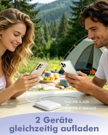 Міні-павербанк Miady 5000mAh 18.5W з USB-C портом для iPhone, Samsung, iPad, чорно-білий