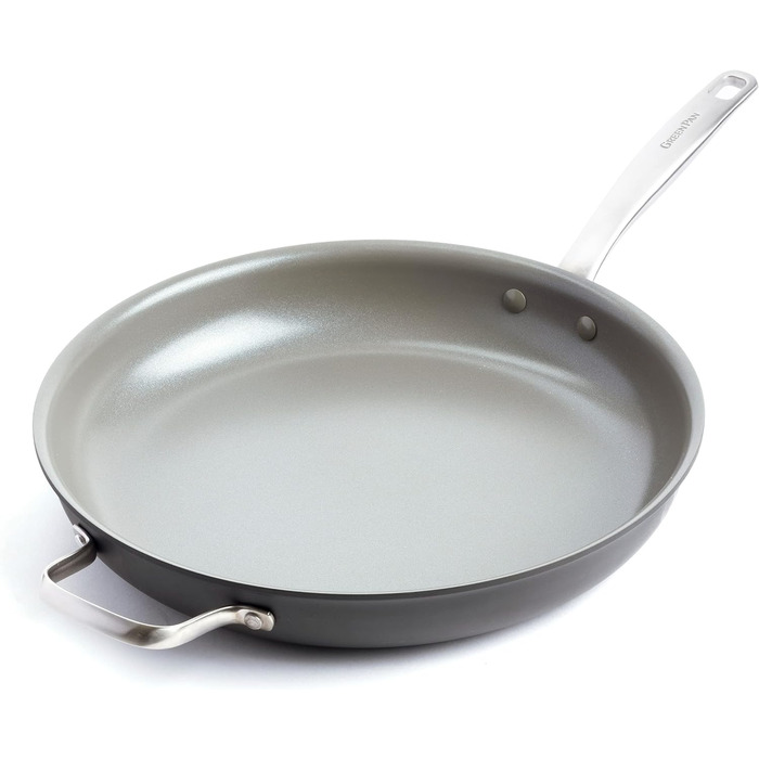 Набір сковорідок GreenPan Chatham: антипригарне покриття Ceramic, 25.4 см та 30.5 см, без PFAS, для плити та духовки, сірий