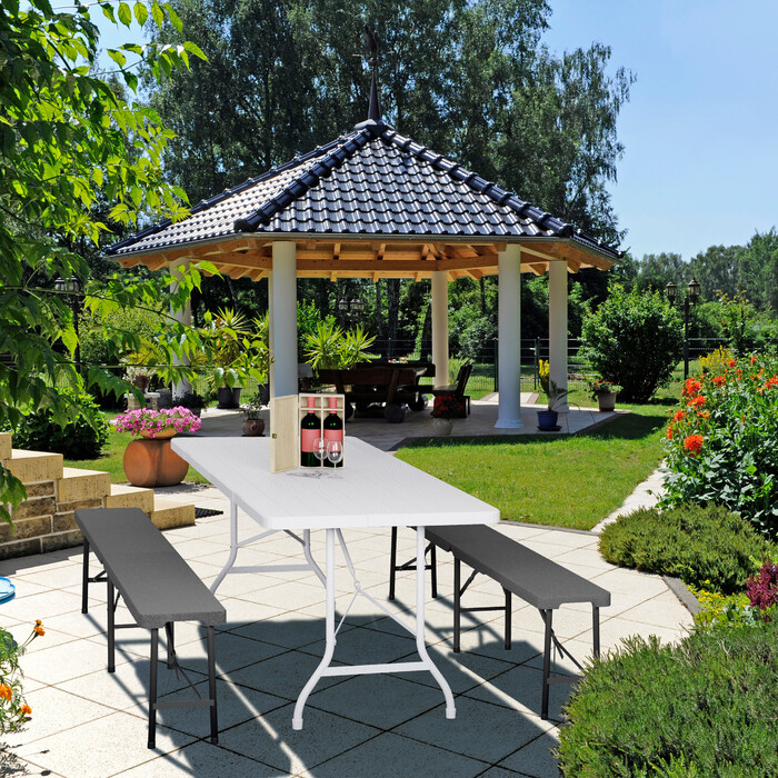 Relaxdays Beer Bench 2-Piece Set 180 cm