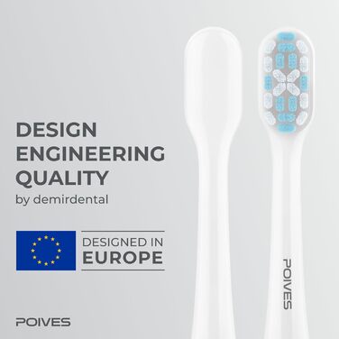 Електрична зубна щітка POIVES P1 Pro з датчиком тиску, 72000 рухів, 4 роки гарантії, 111 днів без ризику, тривалий час роботи акумулятора, колір Midnight Blue (Silk White)