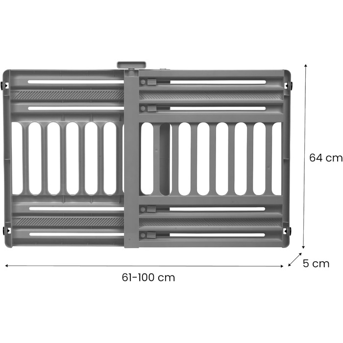 Захисний бар'єр для тварин Iris Ohyama PBR-600, пластиковий, без свердління, білий/кремовий, L64 x B61 x H5 см