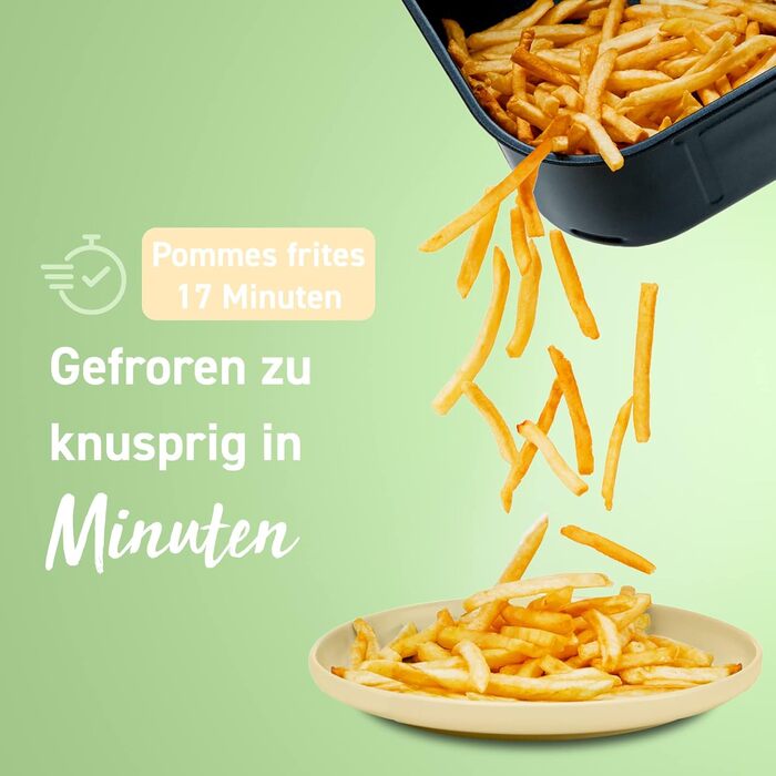 COSORI Lite Air Fryer 3.8L, 7 Functions, MAX 230℃, WiFi Connected, airfryer XL, Compact Air Fryer, 100+ PDF Recipes, 1500W, Dishwasher Safe, Grey 3.8L Grey