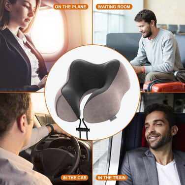 Подушка для шиї Sender Reisekissen з Memory Foam - легка, для подорожей (рожевий)