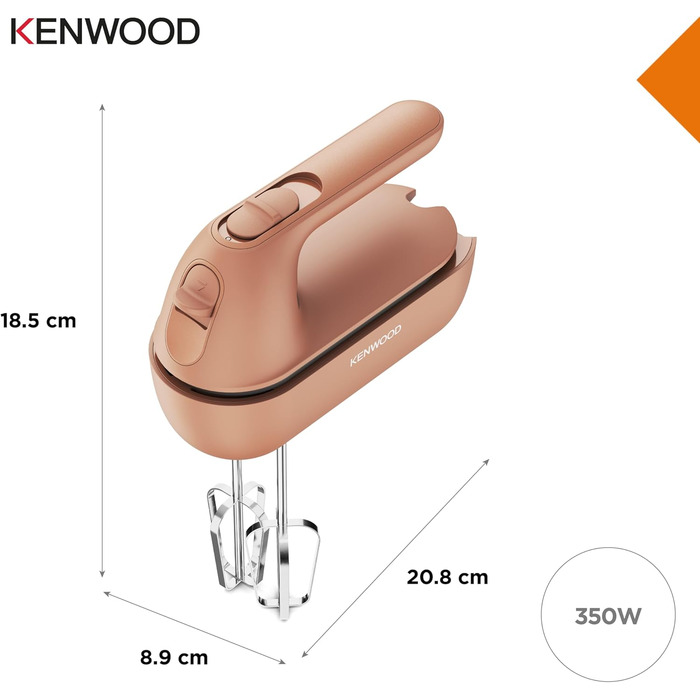Міксер ручний Kenwood QuickMix Go HMP40.000GY (350W, червоний) з кейсом, вінчиком та гаком для тіста