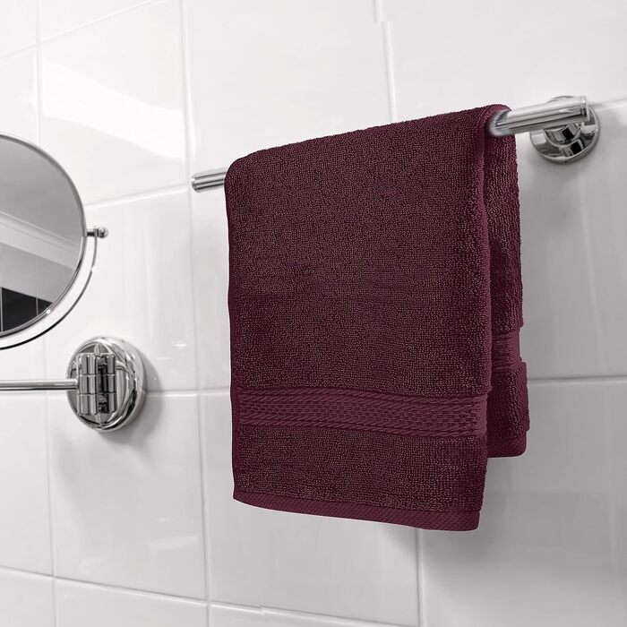 Набір рушників для рук Utopia Towels з 100% бавовни, 41x71 см, 6 шт, бордовий — м'які та гігроскопічні