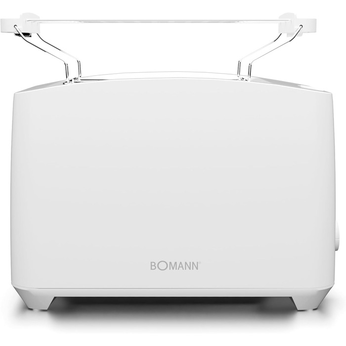 Тостер Bomann TA 6065 CB білий: 2 відділення, підставка для бургерів, функція підйому, розморожування та підігріву | Модель 2024
