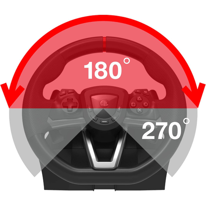 HORI RWA Racing Wheel Apex для PS5, PS4 та PC - офіційно ліцензований аксесуар Sony