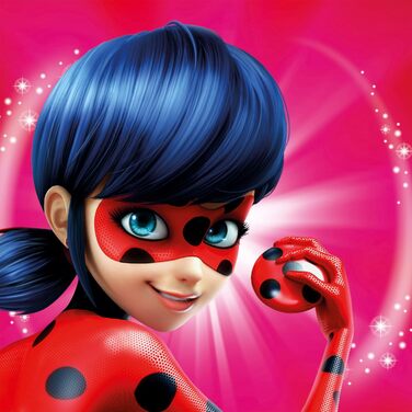 Декоративна подушка Miraculous Леді Баг 40x40 см для дітей, авто, дивану, реверсивна, з героями Марінетт, Адріан, Кет Нуар, Париж, до постільної білизни
