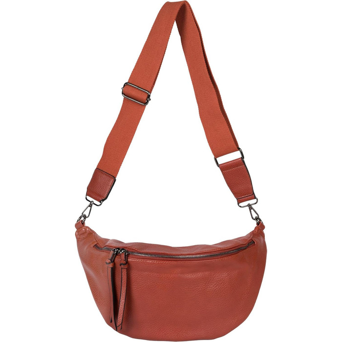 Сумка жіноча styleBREAKER на плече та через тіло Cognac велика, 37x17 см. Кросбоді, з регульованим ремінцем та двостороннім замком