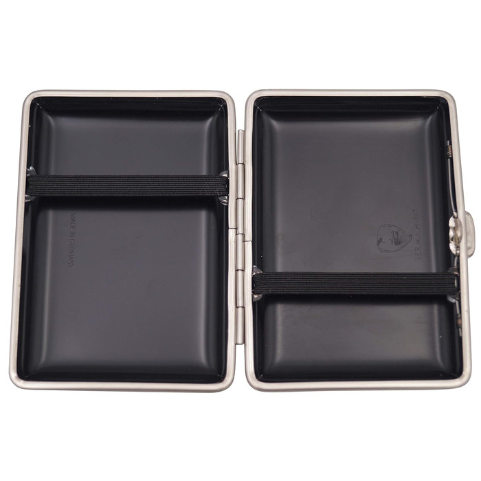 GERMANUS Cigarette Case, Wild Rind (Wild Bull), handcrafted, brown, 85 mm, Medium size 2II