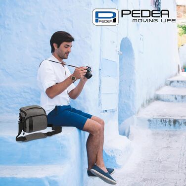 Сумка для фотоапарата Pedea: DSLR/SLR, системні камери, XL, сіра, з дощем, для аксесуарів та об'єктивів