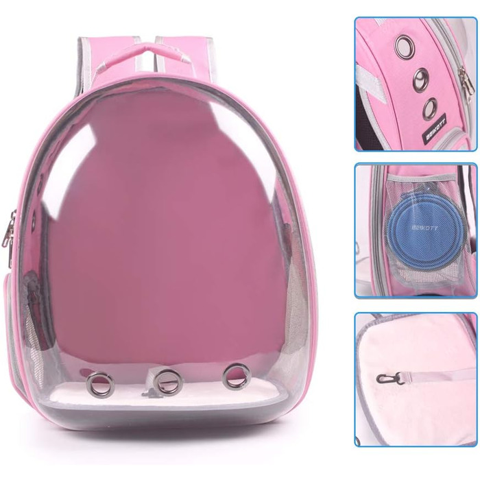 Рюкзак-переноска для котів та собак, капсульний рюкзак для тварин, для подорожей, з вентиляцією, схвалений авіакомпаніями